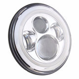 Pair of  7 Inch Round Black Housing light 7"  LED Headlights Halo Angle Eyes withTurn Signal For 97-15 Wrangler JK TJ Defender