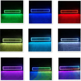 13.5Inch 72W Cree Led Light Bar RGB Flow Halo Ring 7 Solid Color Changing and Many Flash Modes Combo Beam For 4x4 Offroad ATV