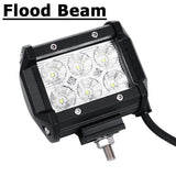 Auxmart 18W CREE Chips LED Work Light Spot/Flood Beam Offroad Light Led +Double Row A-pillar Mount Brackets For Jeep Wrangler JK