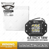 4.8 Inch 18W LED Work Light Motorcycle Tractor Boat Off Road 3x3 Truck SUV ATV Spot Flood Offroad Fog Lamp 12V 24V Work lights