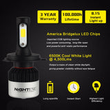 H4 LED Car Headlight Bulbs 72W 9000LM Hi/Lo Auto Replacing Bi Xenon  Bulbs White LED Automobile Head Lamp 12V LED Headlight Bulb