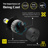 H4 LED Car Headlight Bulbs 72W 9000LM Hi/Lo Auto Replacing Bi Xenon  Bulbs White LED Automobile Head Lamp 12V LED Headlight Bulb
