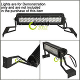 Offroad LED Light Bar Mount Bracket Upper Windshield 50 Inch Curved Straight Driving Lamp Mounting Kit for Ford F250 F350 F450