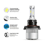 Oslamp Hi-Lo Beam COB Chip H13 Plug 72W/pair 6500K LED Car Headlight Kits Auto Led Head Light Bulbs with Bulit in Fan All-in-one