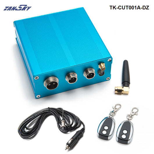 Electric Exhaust Cut out Vlave Controller +2 Remote Kit For Exhaust Catback Downpipe TK-CUT001A-DZ