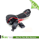 SUFE High quality 2 To 1 LED wrok light relay wire harness 3 Metter suit for 2pcs LED working lights/bar light One To Two Wiring