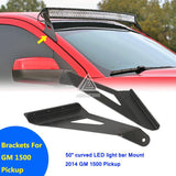 for Chevrolet for GMC Offroad LED Light Bar Bracket Upper Windshield 50 Inch Curved Straight Driving Lamp Mounting bracket Kit