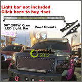 For Ford F150 Raptor LED Light Bar Mount Bracket Roof Upper Windshield 50 Inch Offroad Truck Lamp Mounting Clamp Kit
