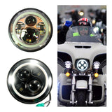 Round 7" 45W Daymaker With DRL Angle Eyes Halo LED Projector Motorcycle Headlight Bulb for Harley Davids harley levou farol