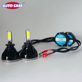 Auto Care H1 LED Car Headlight 24W 2400LM 2 COB Waterproof Led Auto White Bulb for Automotive Front Rear Head light Fog lamp Kit
