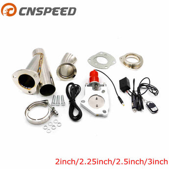CNSPEED 2'' 2.25'' 2.5'' 3'' Inch Car Electric Stainless Exhaust Cutout Cut Out Dump Valve Switch with Remote control kit