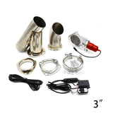 CNSPEED 2'' 2.25'' 2.5'' 3'' Inch Car Electric Stainless Exhaust Cutout Cut Out Dump Valve Switch with Remote control kit